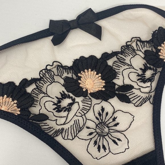 Agent Provocateur Janie Black Peach Thong AP5 Extra LargeNWT - Picture 5 of 8